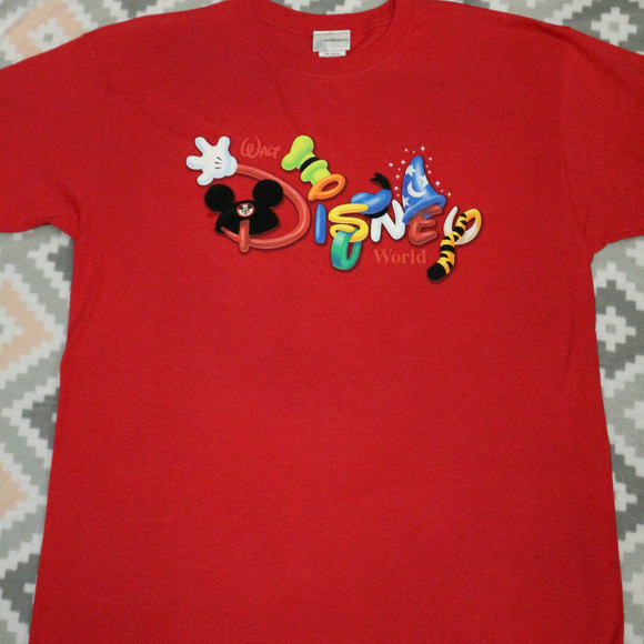 Disney Other - VTG DISNEY WORLD Character Letter Short Sleeve Tee
